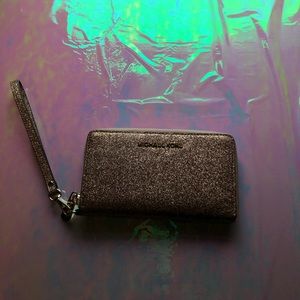 Michael kors coated glitter wallet